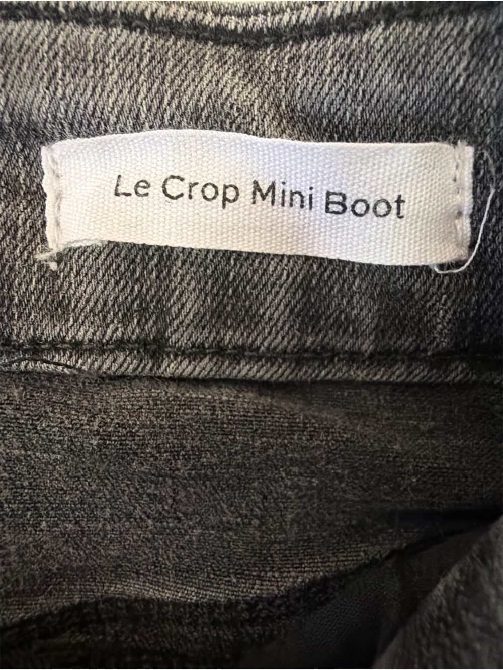 FRAME Le Crop Mini Bootcut Jeans 27 Gray Raw Hem Cropped Stretch Denim - Picture 5 of 7